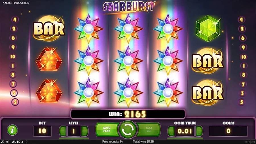 Starburst de la NetEnt Starburst de la NetEnt